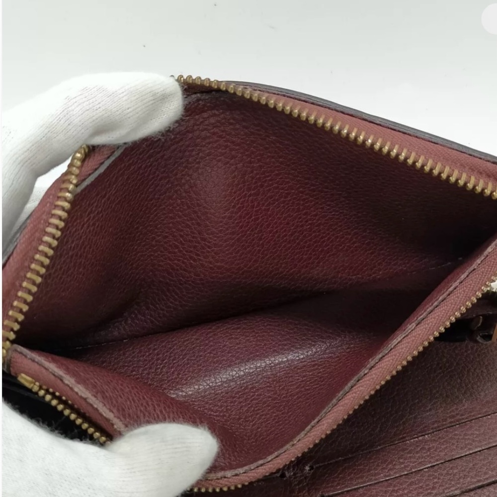 Louis Vuitton Empreinte Zippy Wallet Burgundy Monogram Leather Zip Around Clutch - Picture 8 of 17